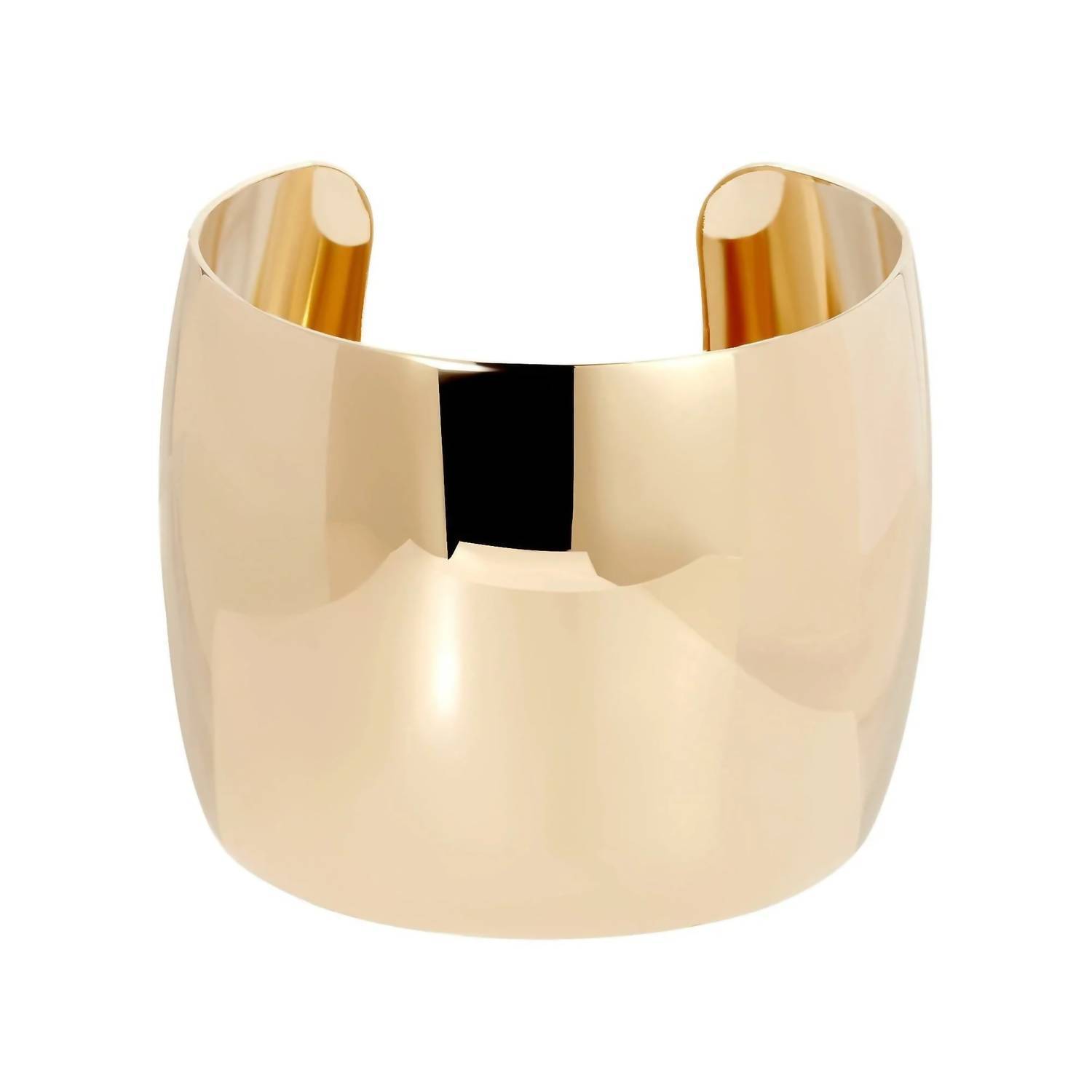 New Eklexic Women's 2 Inch Xl Domed Cuff Bracelet In Gold